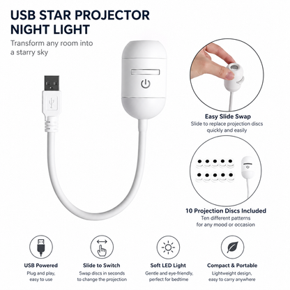 Galaxy Projector for Home – Mini Star Projector, Crystal Clear Picture, Night Light for Bedroom & Ceiling